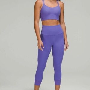 Lululemon Align Scalloped Hem High-Rise Crop 23" Charged Indigo Size 8